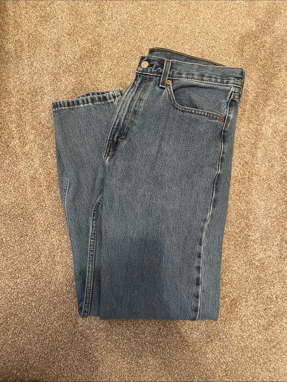 Men's 34x32 Jeans in Medium Blue Denim